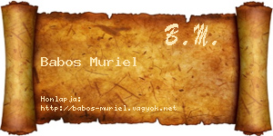 Babos Muriel névjegykártya